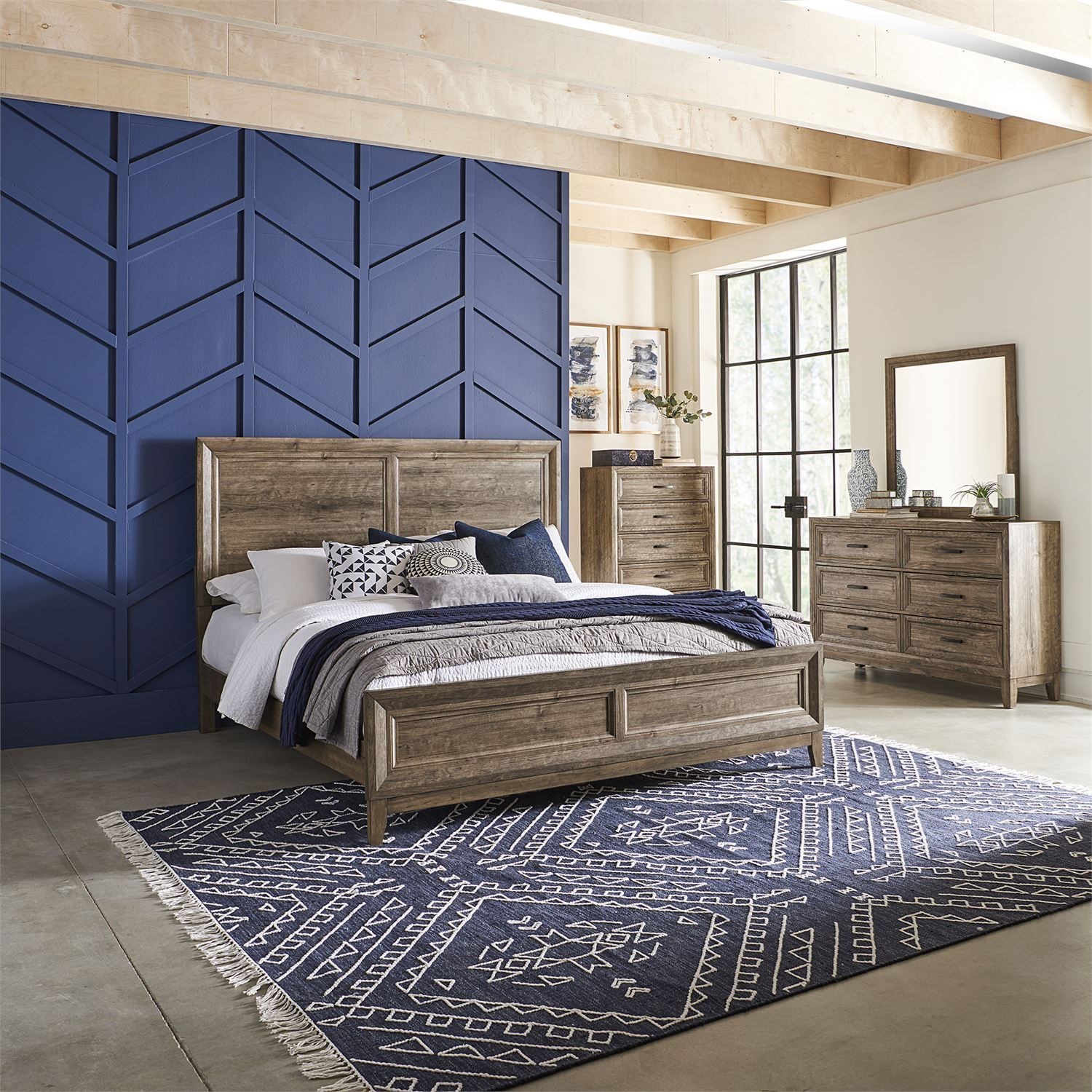 Liberty Furniture Ridgecrest 384BRQPBDMC Queen Bedroom Group